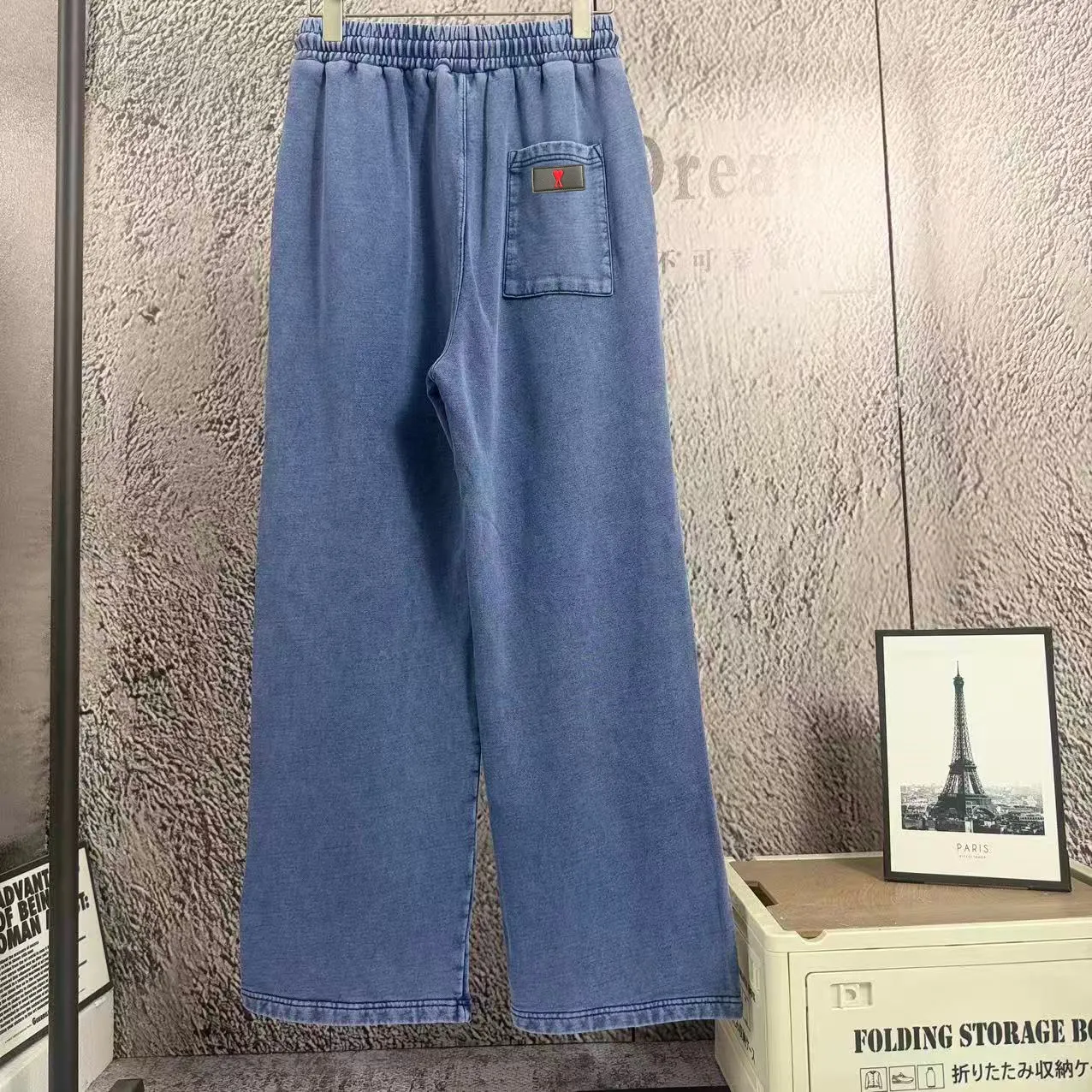 "𝙉𝙚𝙬⚜️Amy" 2026 Autumn and Winter New Arrival sweatpants 360g 100% cotton distressed fried snowflake casual pants three-dimensional printed hot diamond badge Color: Black Blue Green Coffee Color Sizes: S M L XL XXL